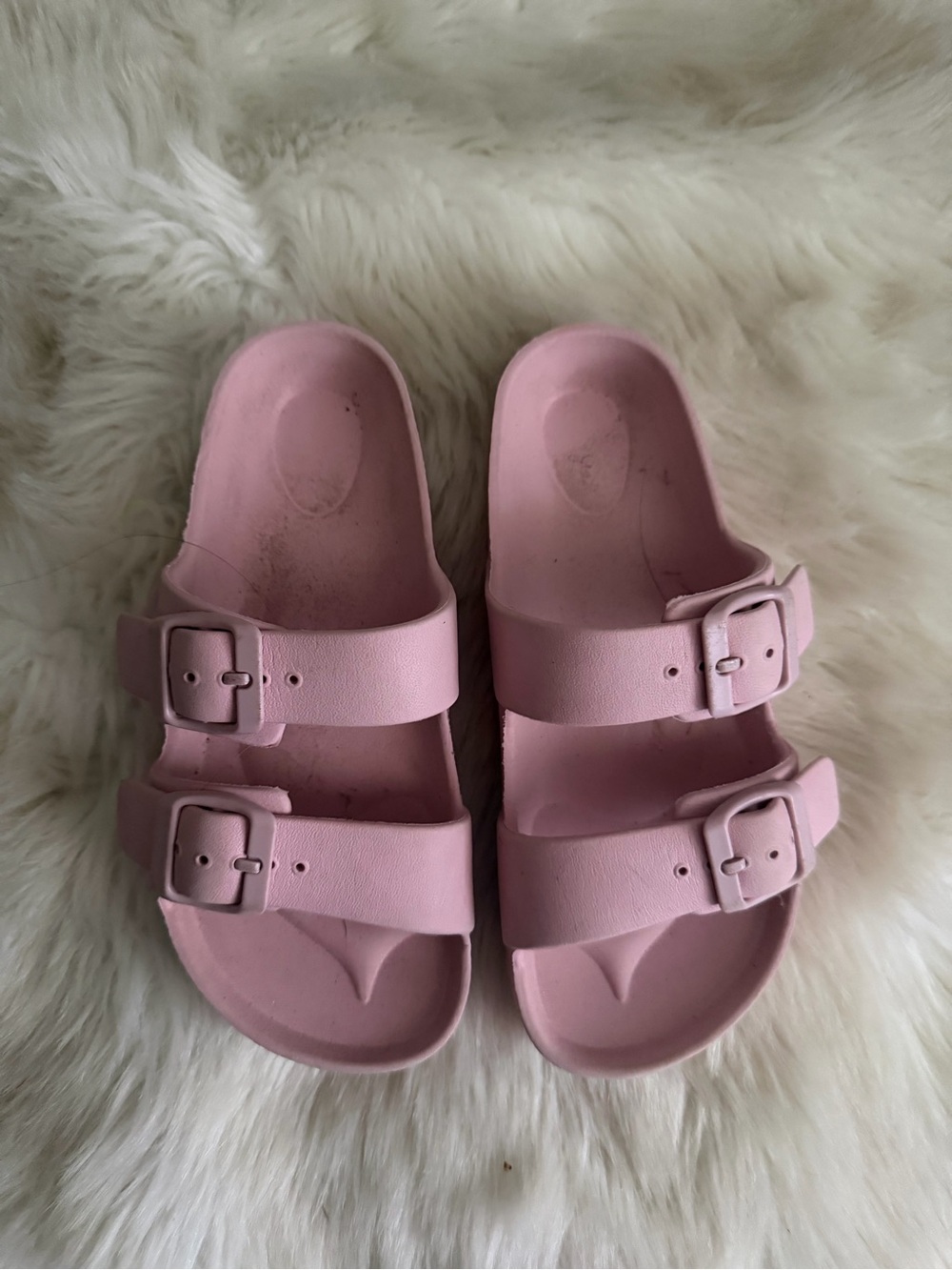 Cat & Jack Light Pink Double-Buckle Slide Sandals